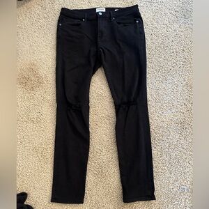 Frame Jeans. Size 32. Rips in knees